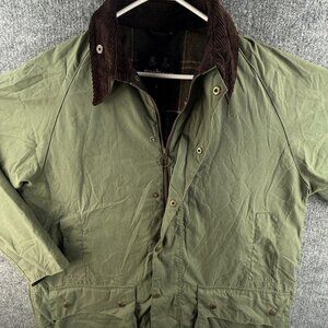 Barbour Retail Beaufort Large Wool Lined Canvas Waxed Jacket Zip Warm Winter